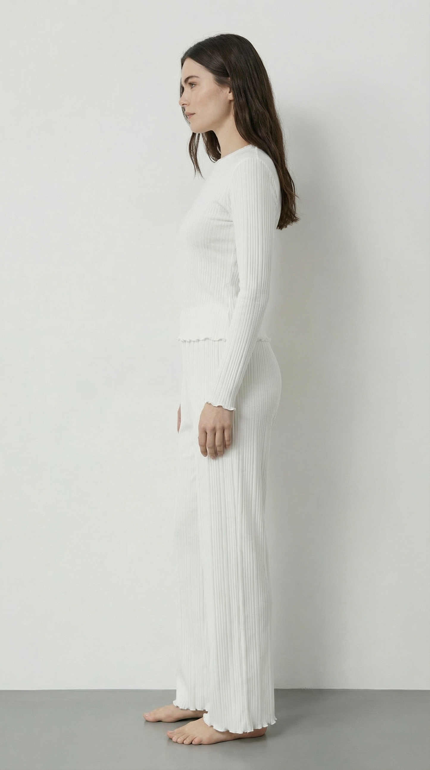 Pointelle Long Sleeve Lounge Set